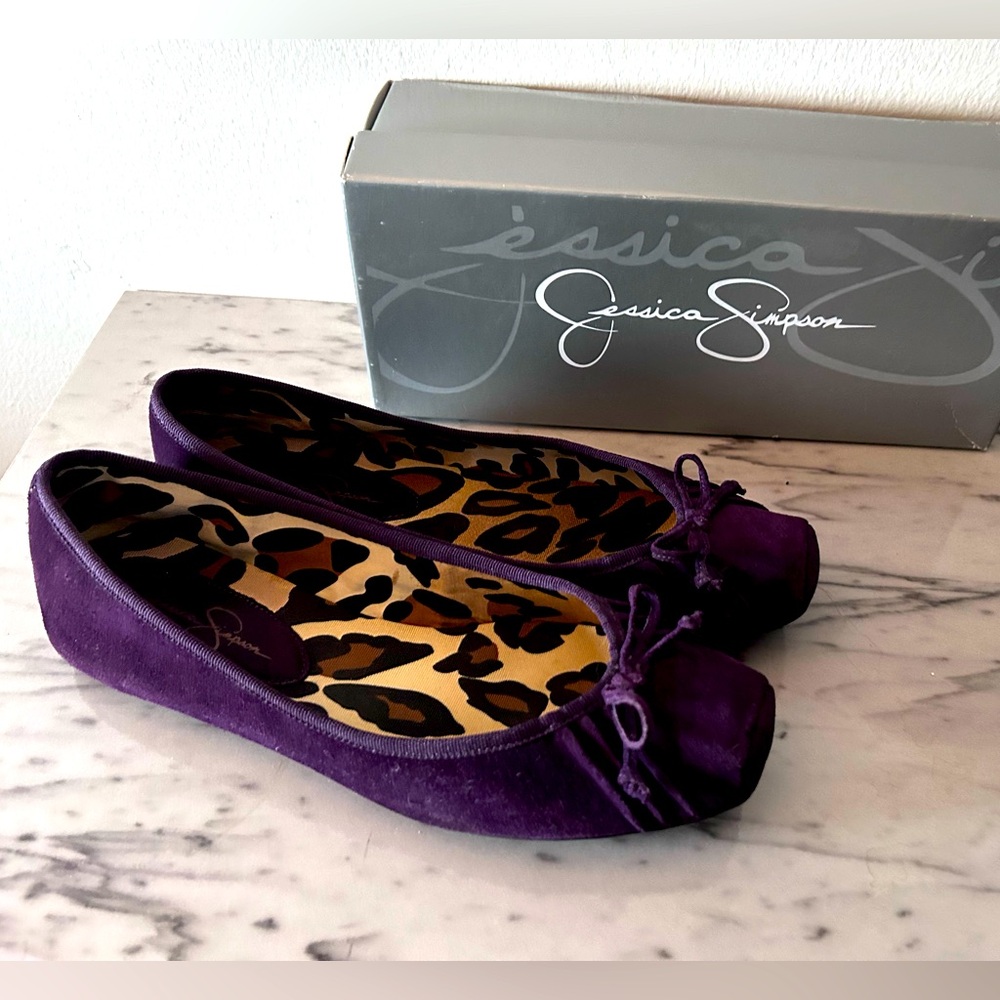Women’s Size 9.5 Jessica Simpson “Leve” Eggplant/Purple Suede Ballet Flats